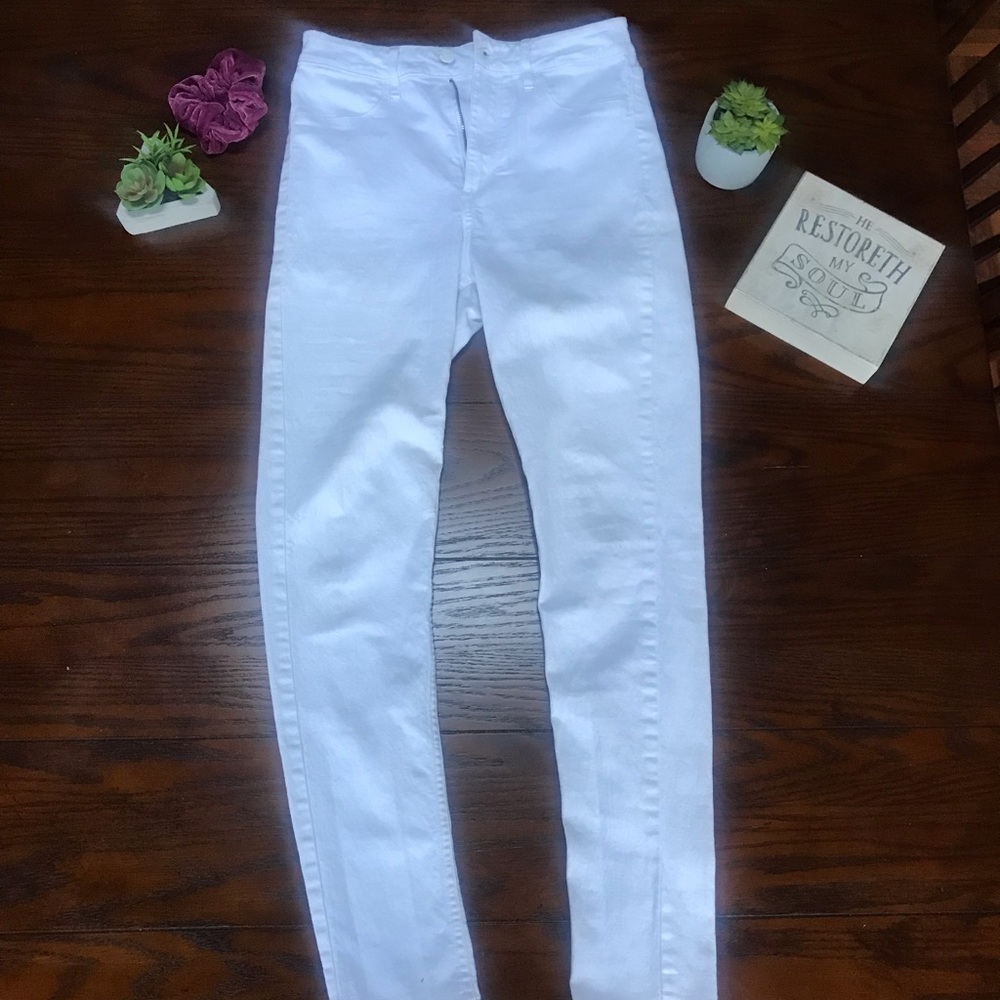 H&M White High Waist skinny jeans